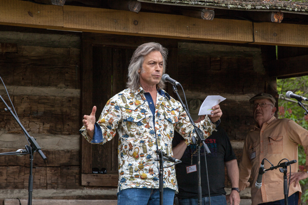 Jim Lauderdale announcing the winners of the Chris Austin Songwriting Contest Jim Lauderdale at Merlefest 2013. Photo by Matt Bonham   