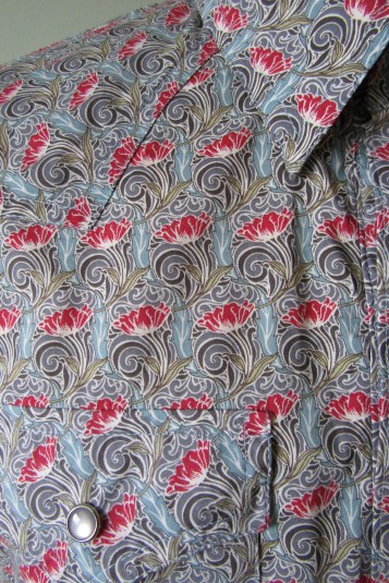 Short Sleeved shirt in Liberty London's art nouveau Tulip print 'Ten Six' 6